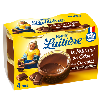 Crème dessert chocolat Le Petit Pot de Crème LA LAITIERE - 4x100g