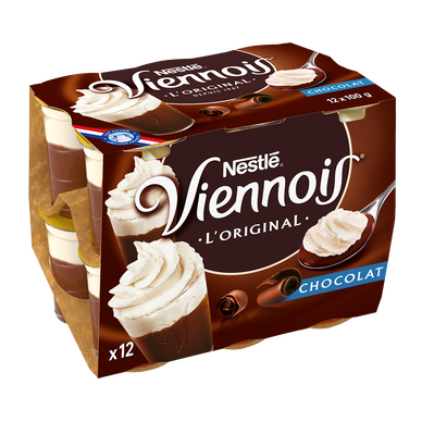 Liégeois au Chocolat VIENNOIS - 12 pots de 100g
