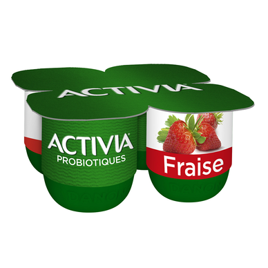 Yaourt aux fruits bifidus fraise ACTIVIA - 4x125g