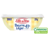 Beurre allégé doux 41% MG ELLE&VIRE - barquette 250g