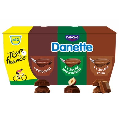 Crème dessert 3 chocolats DANETTE - 12x115g