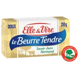 Beurre tendre doux ELLE&VIRE - plaquette 250g