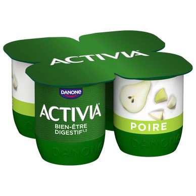 Yaourt aux fruits bifidus poire ACTIVIA - 4x125g