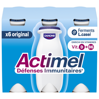 Yaourt à boire nature ACTIMEL - 6x100g