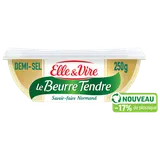 Beurre tendre demi-sel ELLE&VIRE - barquette 250g