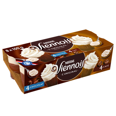 Liégeois Panaché Chocolat/Café VIENNOIS - 8 pots de 100g