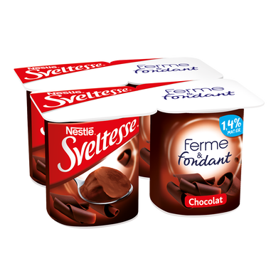 Yaourts allégés chocolat SVELTESSE - 4x125g