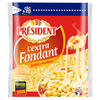 Fromage rapé extra fondant 28%mg PRESIDENT 150g