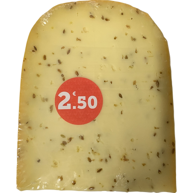 Gouda au cumin, au lait pasteurisé, 31% Mat.Gr, 180g, SCHOEPFER