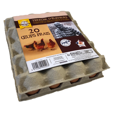 Oeuf village sol terroir d'éleveur OEUF DE NOS VILLAGES x20