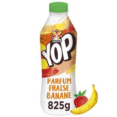 Yaourt à boire panaché banane, fraise YOP - 825g