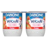 Yaourt brassé aux fruits mixés fraise VELOUTE DANONE - 4x125g