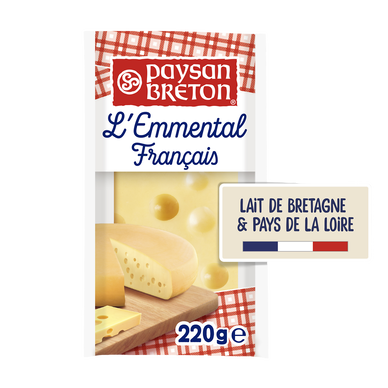 Emmental pasteurisé 28%mg PAYSAN BRETON 220g