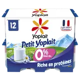 Fromage Blanc Petit-Suisse Nature 0% MG PETIT YOPLAIT 12x60g