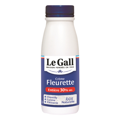 Crème fraîche fleurette 30%MG LE GALL - 25cl