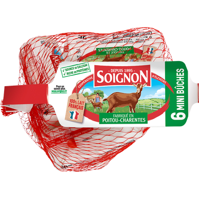 Fromage Mini-bûches de chèvre SOIGNON - 6x25g