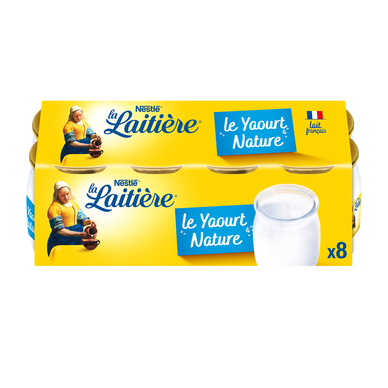 Yaourts nature au lait entier LA LAITIERE - 8x125g