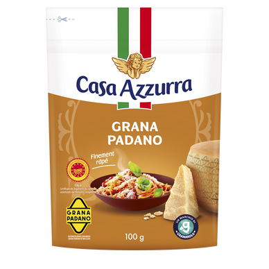 Grana Padano râpé AOP au lait cru de vache CASA AZZURRA - 100g