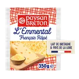 Emmental au lait pasteurisé rapé 29%mg PAYSAN BRETON 350g