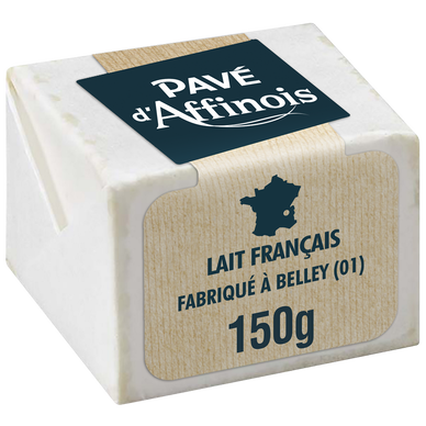 Fromage au lait pasteurisé PAVE D'AFFINOIS, 21% de MG, 150g