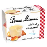 Crème caramel aux oeufs frais BONNE MAMAN  -  4 pots de 100g
