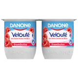 Yaourt brassé aux fruits mixés framboise VELOUTE DANONE - 4x125g