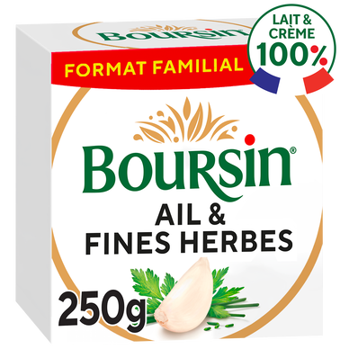 Fromage frais à tartiner Ail et fines herbes  BOURSIN - 250g