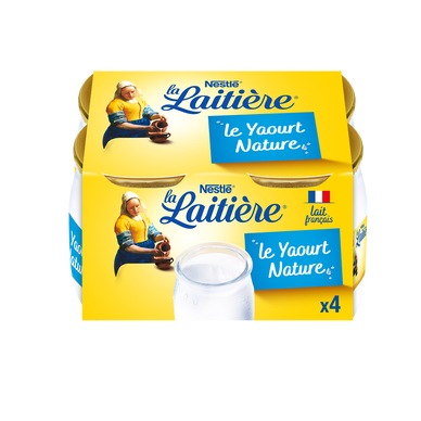 Yaourts nature au lait entier LA LAITIERE - 4x125g