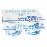 Fromage frais nature MALO, 20%mg, 4x100g