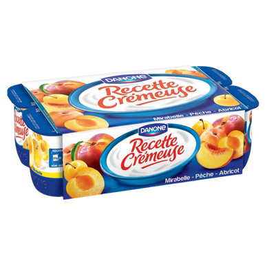 Yaourt aux fruits jaunes RECETTE CREMEUSE DANONE - 8x125g