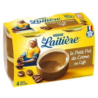 Crème dessert café Le Petit Pot de Crème LA LAITIERE - 4x100g