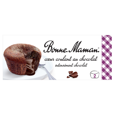 Dessert Coeur coulant chocolat BONNE MAMAN   -  2 pots de 80g