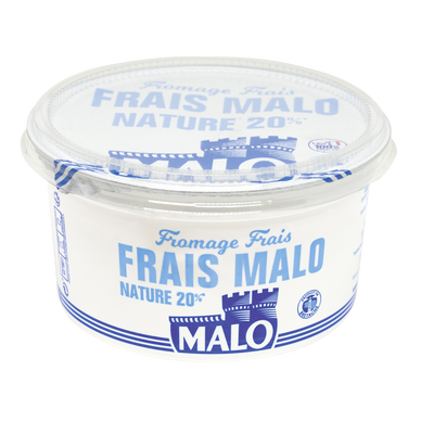 Fromage frais nature au lait pasteurisé MALO, 20%mg, 500g