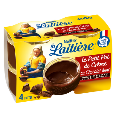 Crème dessert chocolat noir Le Petit Pot de Crème LA LAITIERE - 4x100g