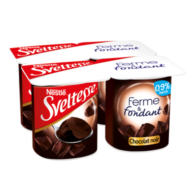 Yaourts allégés chocolat noir SVELTESSE - 4x125g