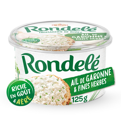 Fromage à tartiner ail et fines herbes Rondelé PRESIDENT - 125g