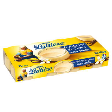 Crème dessert vanille Le Petit Pot de Crème LA LAITIERE - 8x100g