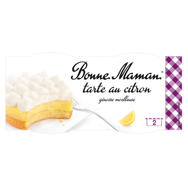 Dessert Tarte citron meringuée BONNE MAMAN  -  2 pots de 90g