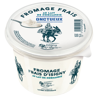 Fromage frais onctueux, Isigny Sainte-Mère, pot de 500g
