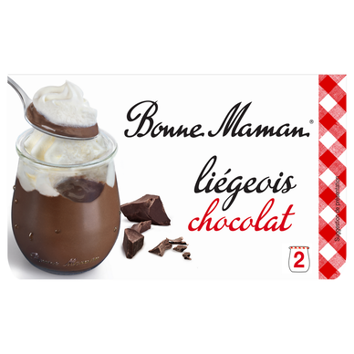 Dessert liégeois chocolat BONNE MAMAN 2x105g