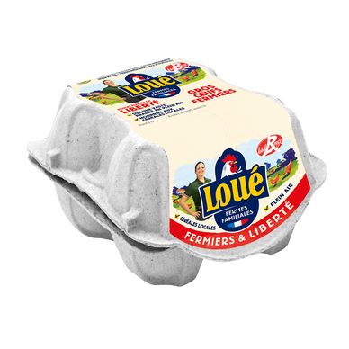 Gros Oeufs Plein air Label Rouge Fermier LOUE - Boîte de 4