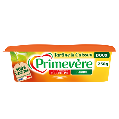 Matière grasse à cuisiner PRIMEVERE cuisson, 63%MG, barquette de 250g