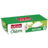 Yaourts au lait de chèvre nature SOIGNON - 8 pots de 125g