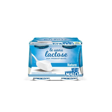 4X125G SPEC. LAITIERE NATURE SANS LACTOSE PROBIOTIQUES MALO