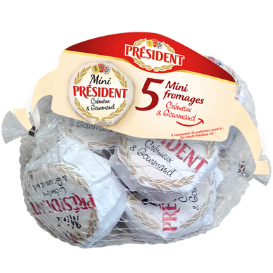 Minis fromages PRESIDENT Filet 5 portions 30g  - 150g