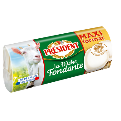 Buche de chèvre fondante maxi format  PRESIDENT - 380g