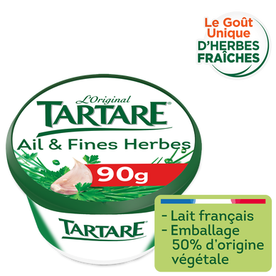 Fromage à tartiner ail et fines herbes TARTARE - 90g