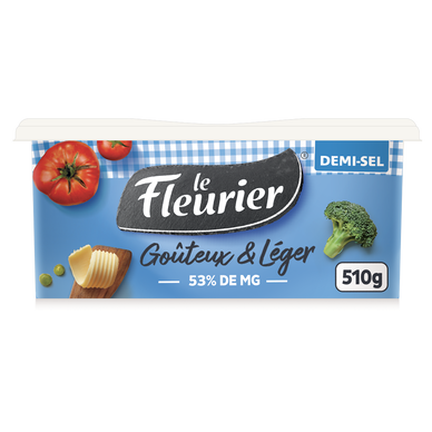 Matière grasse à tartiner 1/2 sel 53%MG LE FLEURIER - bq 510g