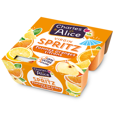 Dessert fruitier sans sucre ajouté virgin Spritz CHARLES & ALICE 4x97g