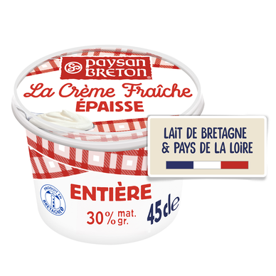 Crème fraîche épaisse PAYSAN BRETON, 30%MG - 45cl
